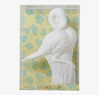 Lampa LED Flamingo från Rice med detaljerad flamingodesign
