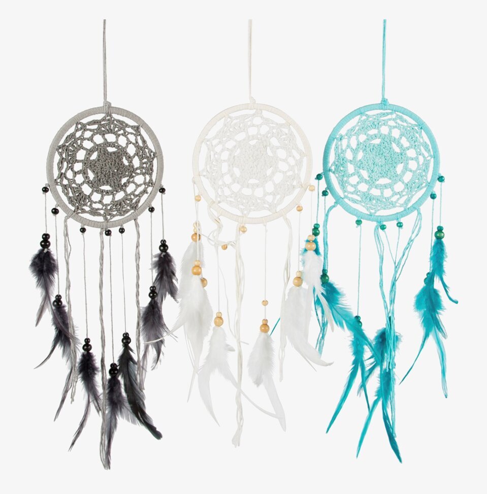 Drömfångare från Sass & Belle i tre färger på vit bakgrund