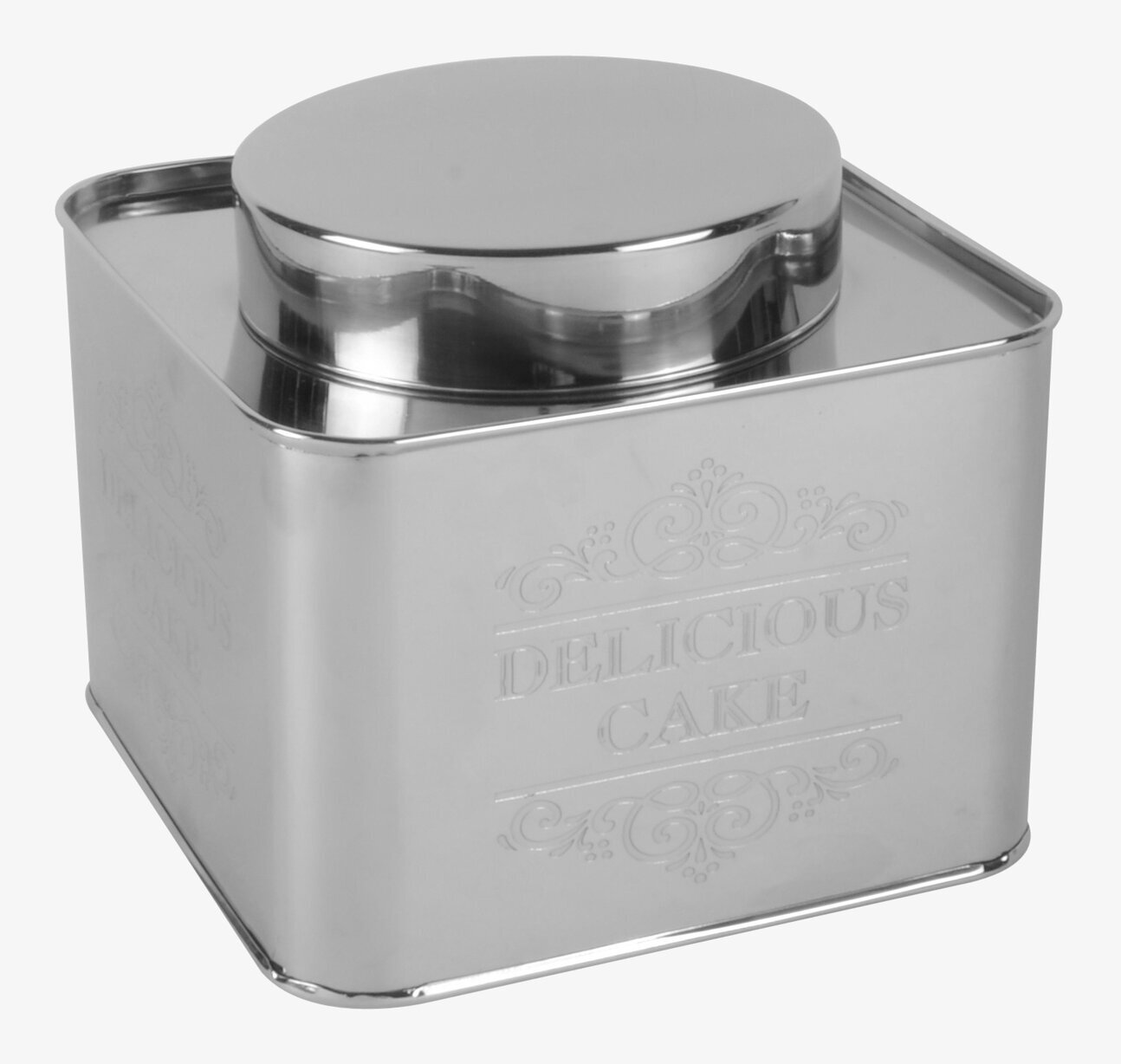 Metallburk Delicious Cake från IB Laursen med präglad text