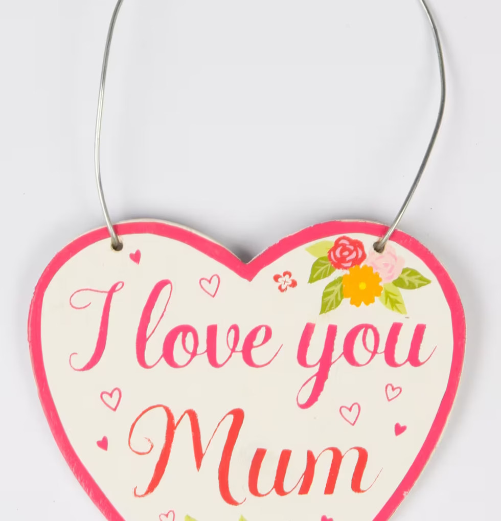 Träskylt - Floral Heart från Sass & Belle med blommönster