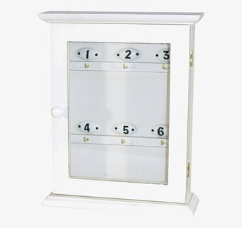 Bild av elegant och funktionellt nyckelskåp i vitt