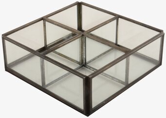 Glasbox 4-Fack från IB Laursen med metallram och glas
