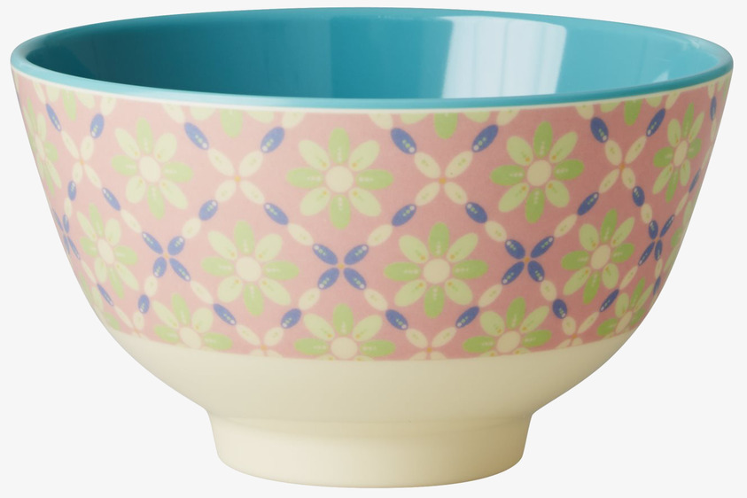 Liten Skål Flower Tile Print från Rice med blommigt mönster