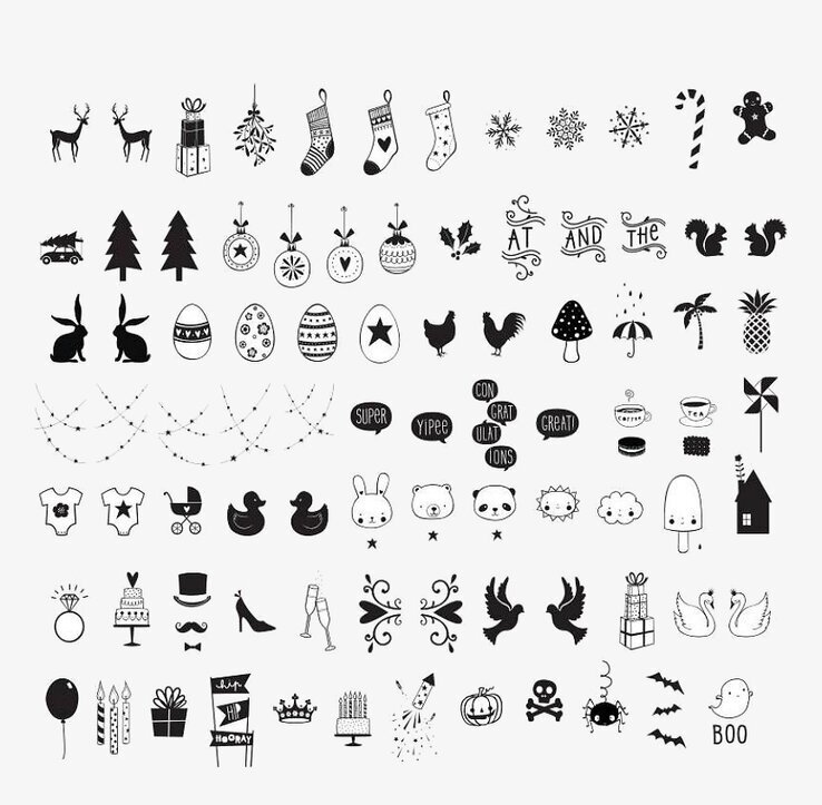 Celebrations Lightbox Symbols från A Little Lovely Company