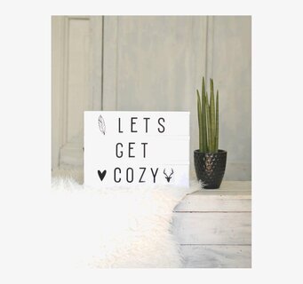 Lightbox Svart A4 från A Little Lovely Company med meddelande