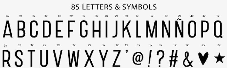 Lightbox Svart A4 från A Little Lovely Company med bokstäver