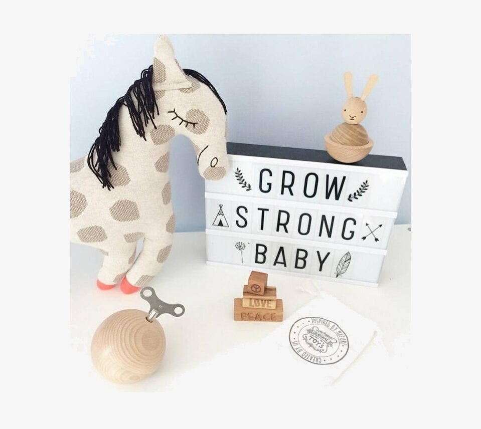 Lightbox Svart A4 från A Little Lovely Company i barnkammare