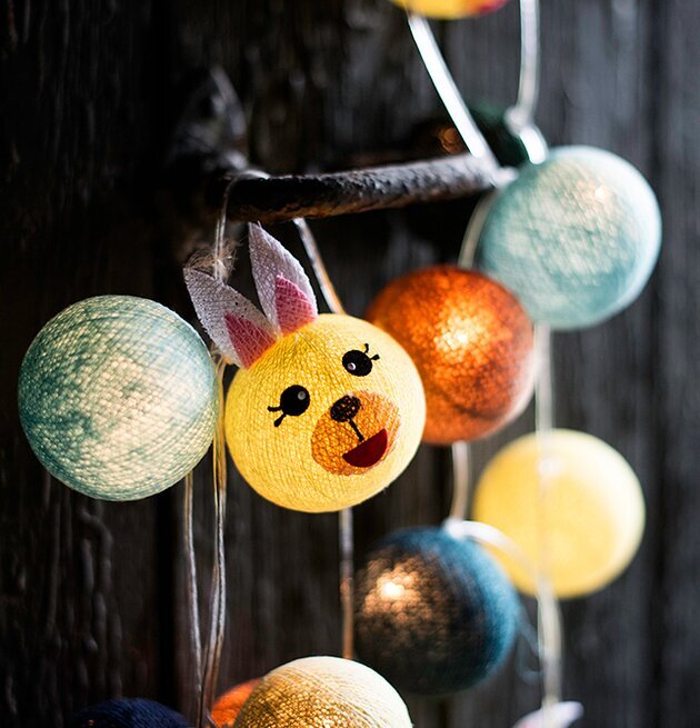 Boll Kanin Blå - Vasanthi ljusslinga från Vasanthi