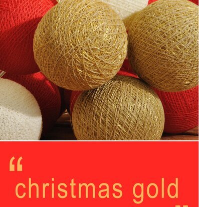 Ljusslinga Christmas Gold 20 från Happy Lights på träyta