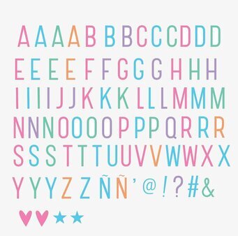 Letter Set Pastel Lightbox från A Little Lovely Company