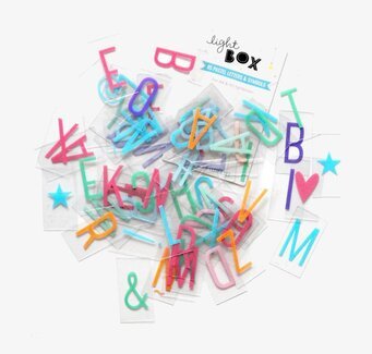 Letter Set Pastel Lightbox från A Little Lovely Company spridda