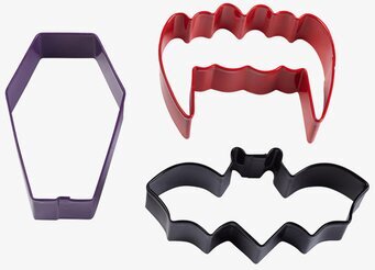 Kakformar Vampyr från Wilton med fladdermus, kista och tänder