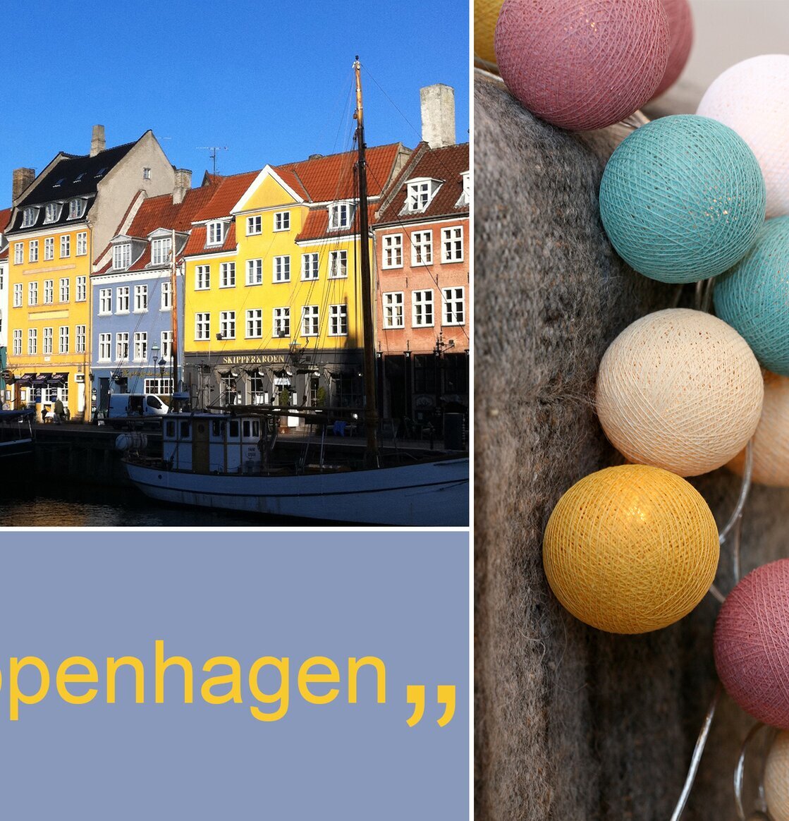 Ljusslinga Kopenhagen 35 från Happy Lights mot texturerad yta