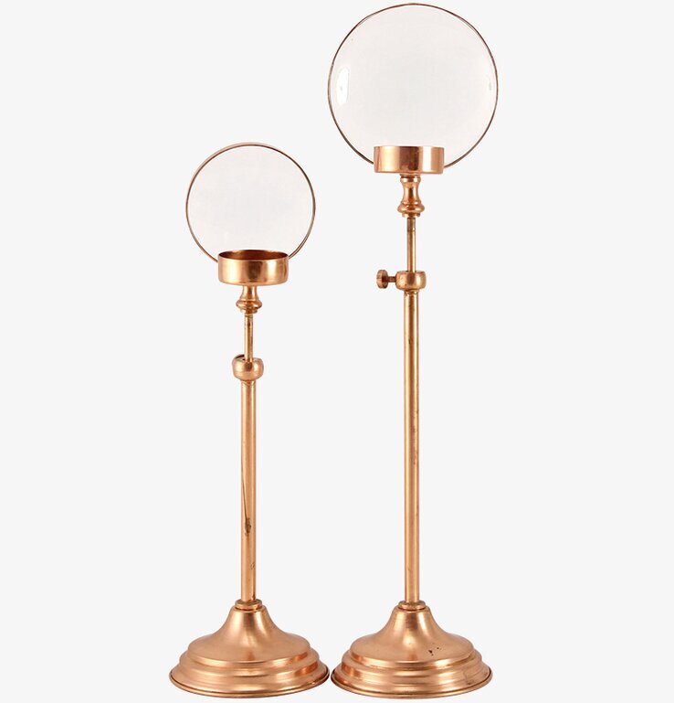 Förstoringsglas Värmeljus L från Strömshaga i kopparfärg