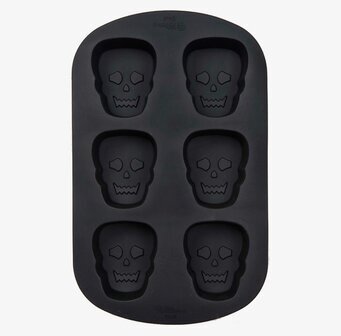 Wilton Silikonbakform Läskig döskallar med sex fack