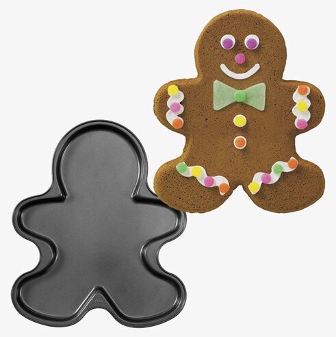 Kakform Stor Pepparkaksgubbe från Wilton med färdig kaka