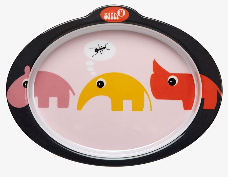 Zoopreme Tallrik Anti-Slip Rosa från Silly U / Done by Deer