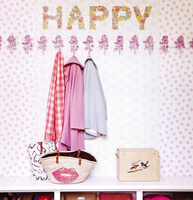 Färgglad Tapet Bring Out The Happy från Rice i rummet