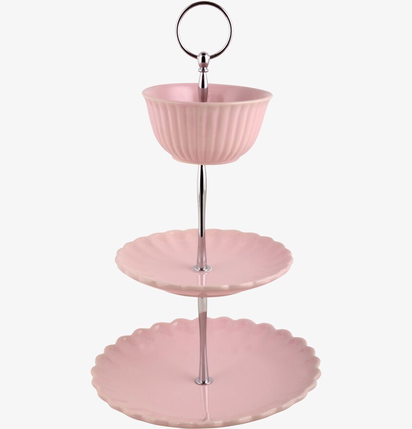 Kakfat Etage Mynte English Rose från IB Laursen med tre nivåer