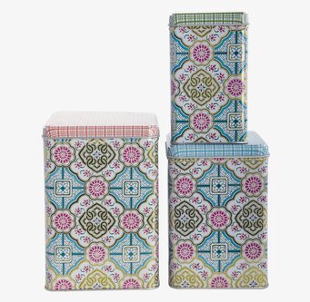 Plåtburk Albertus från House Doctor med geometriskt mönster