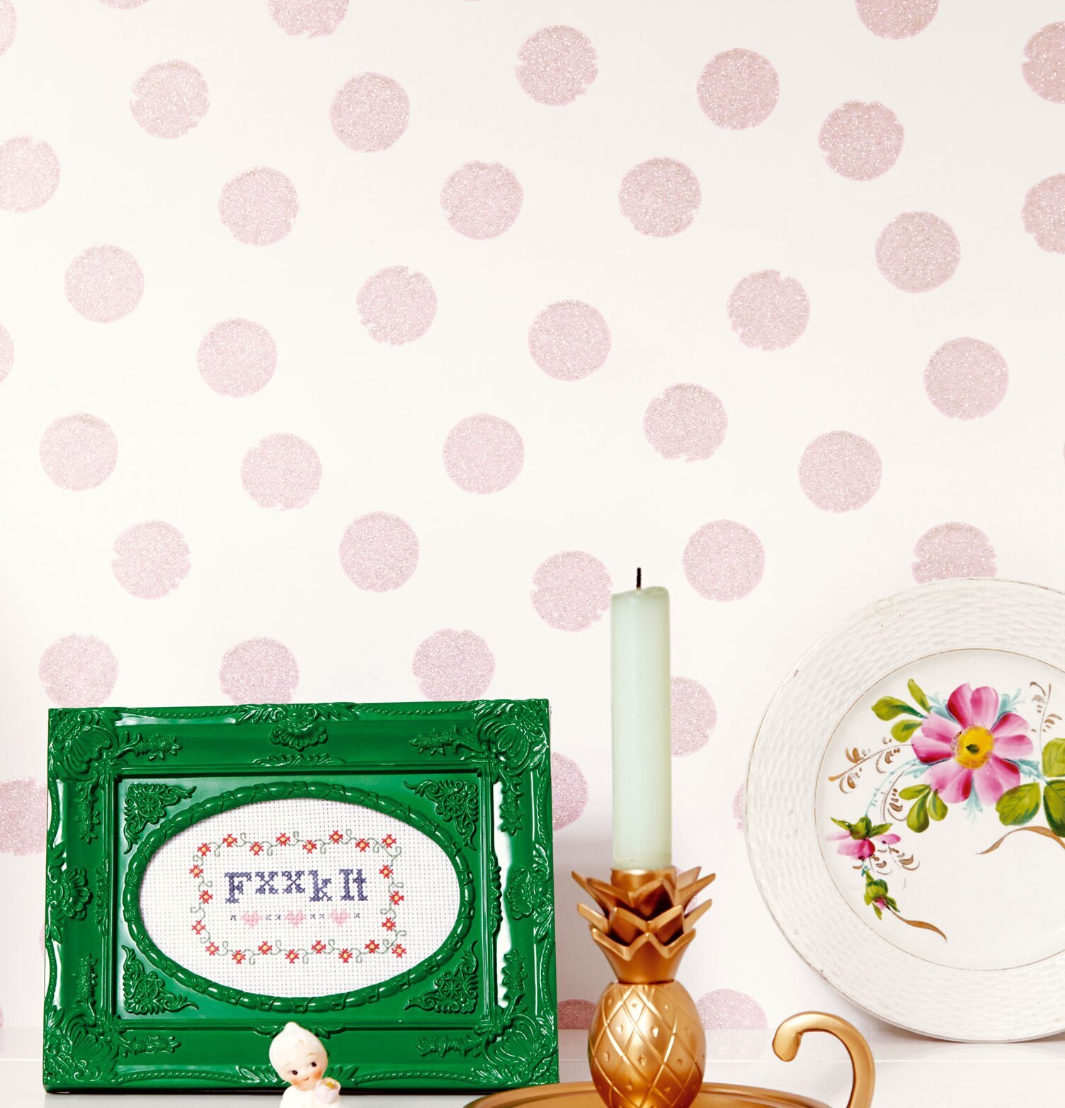 Tapet Rice från Rice med cirklar och dekorativa element