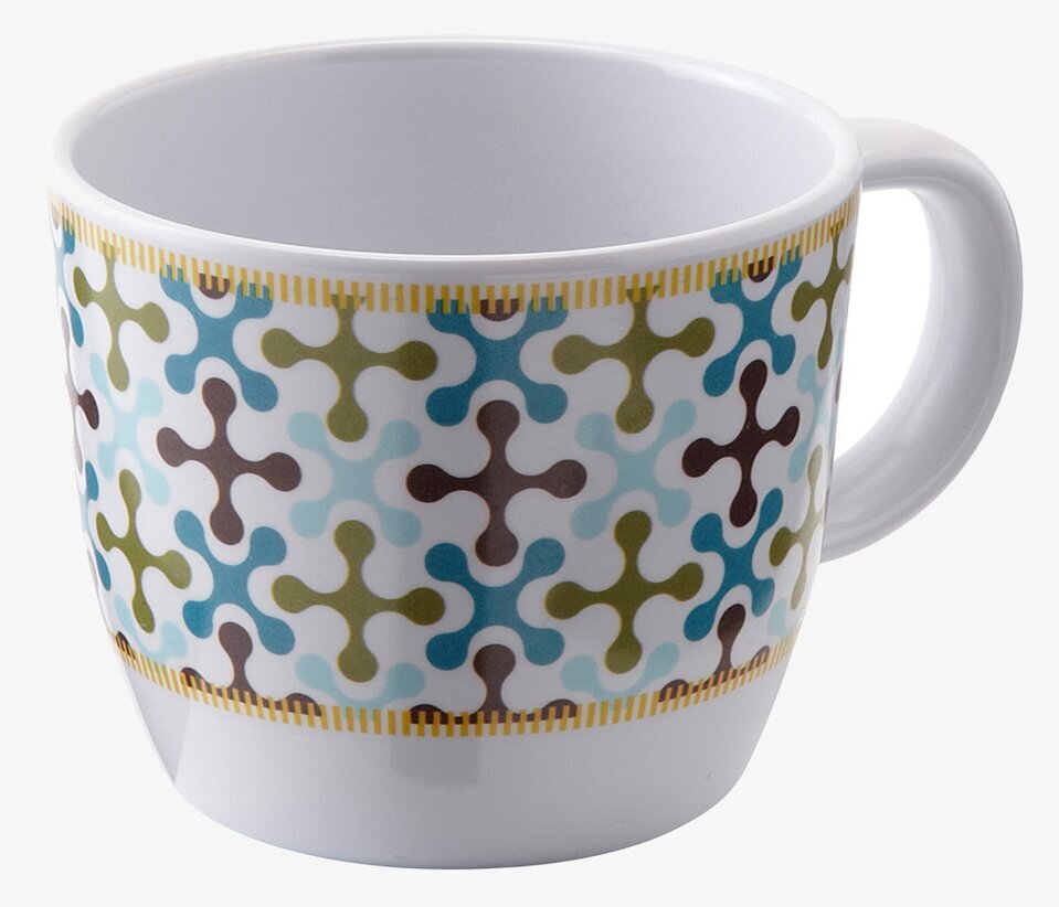 Forest Mugg Blå från Silly U / Done by Deer med geometriskt mönster