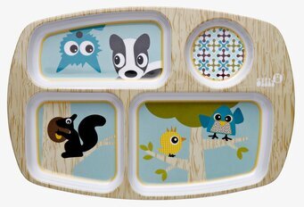 Forest Tallrik Med Fack Blå från Silly U / Done by Deer