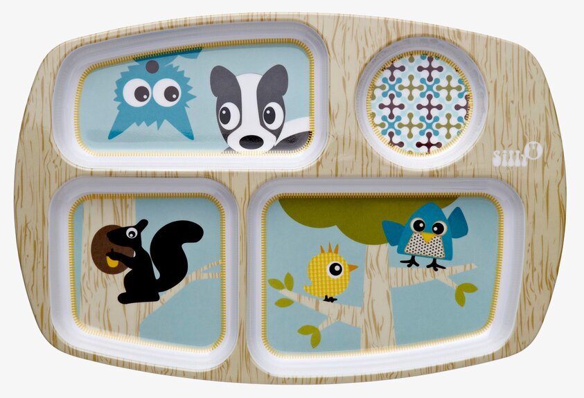 Forest Tallrik Med Fack Blå från Silly U / Done by Deer