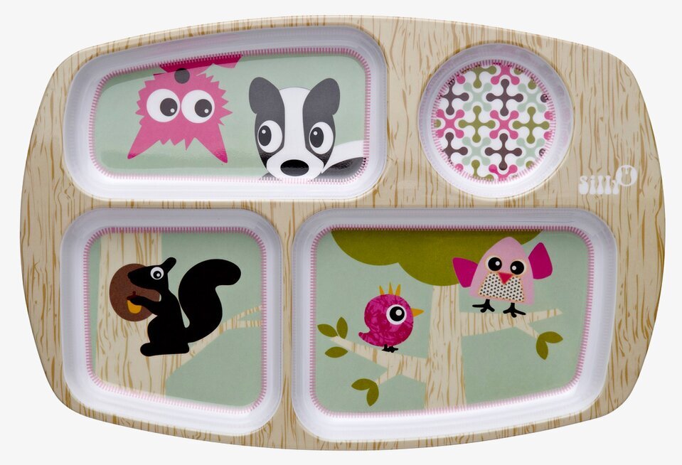 Forest Tallrik Med Fack Rosa från Silly U / Done by Deer