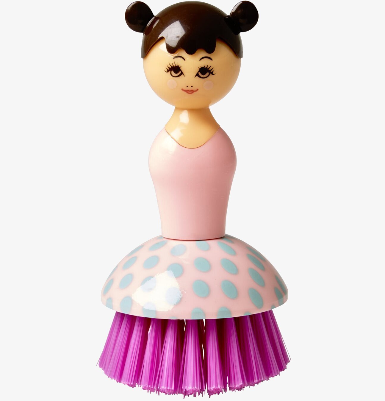 Diskborste Rosa från Rice med lekfull design och robust plast