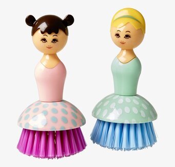 Diskborste Blå från Rice, lekfull dockformad köksredskap