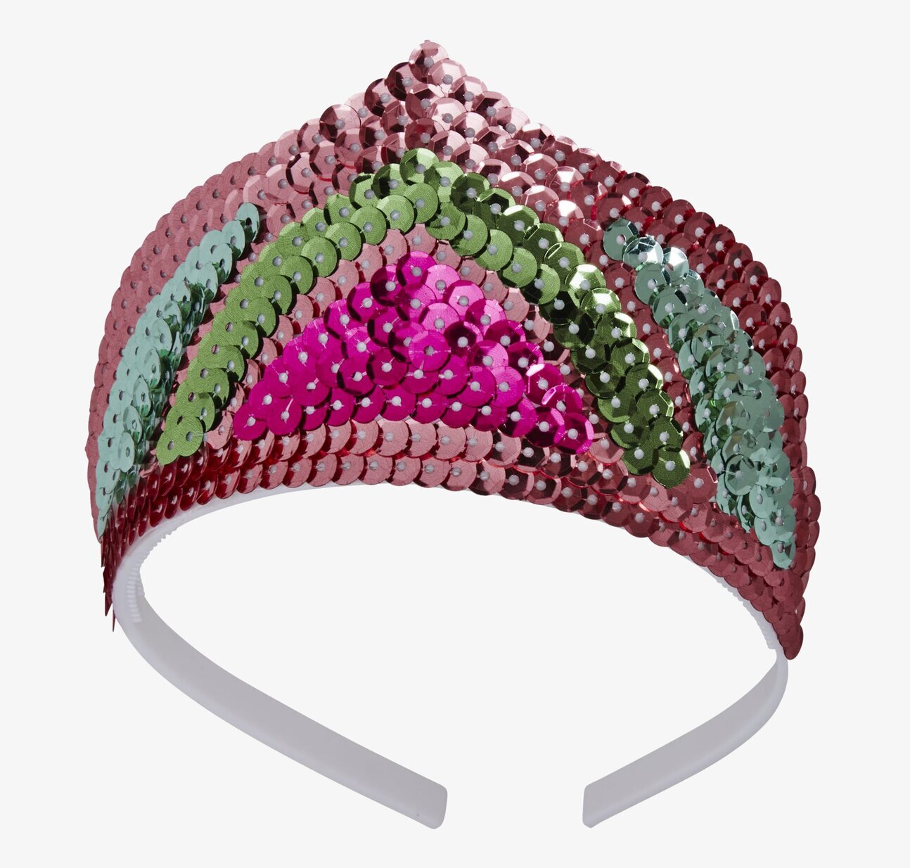 Paljett Tiara från Rice med färggranna paljetter