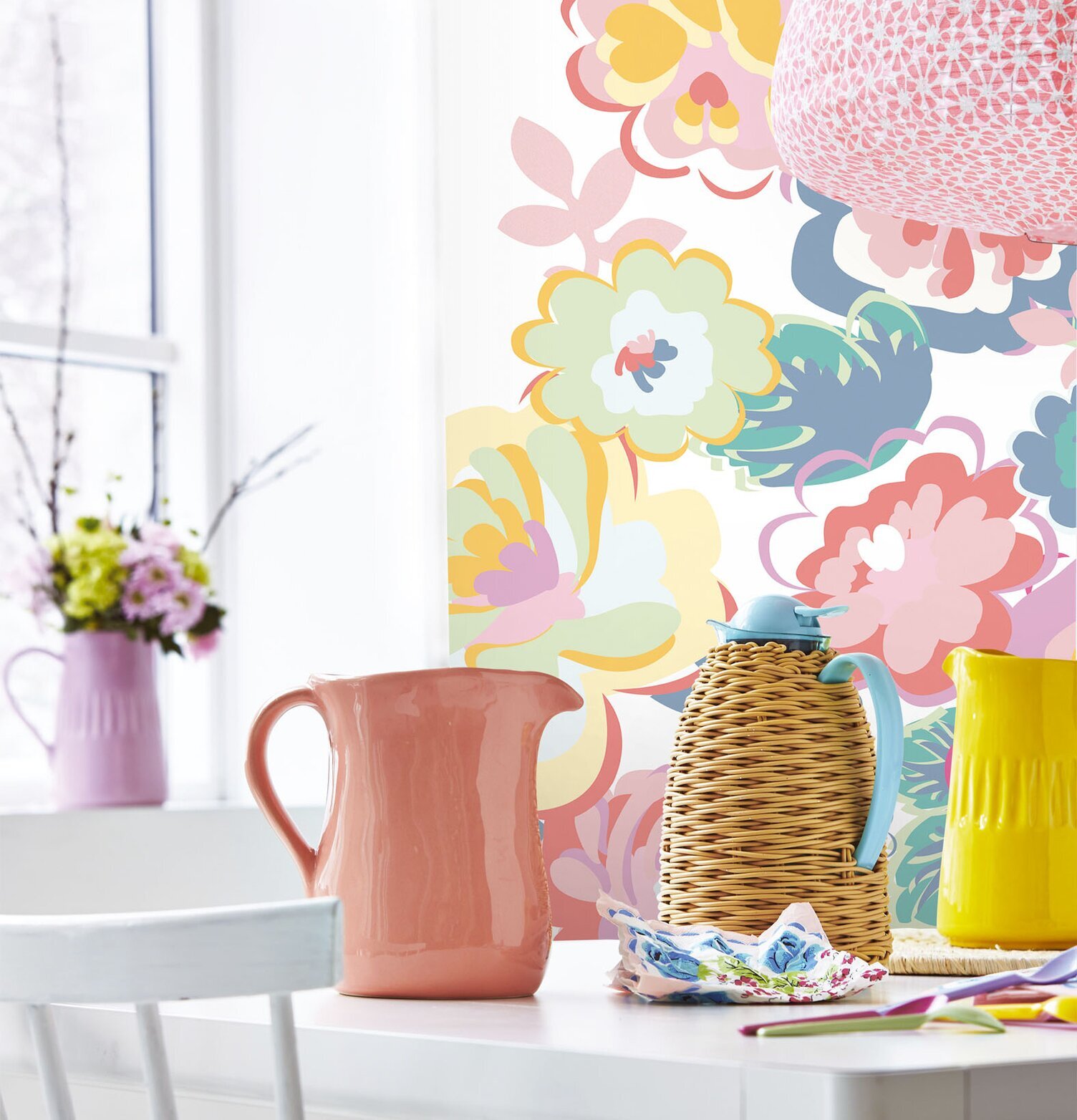 Tapet English Country Floral Off-White från Rice i kök