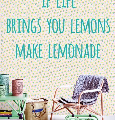 Tapet - Lemon Wise Crack från Rice med citronmönster