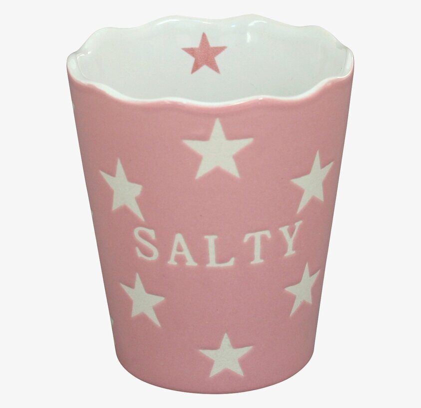 Happy Stars - Salty Rosa mugg från Krasilnikoff med stjärnor