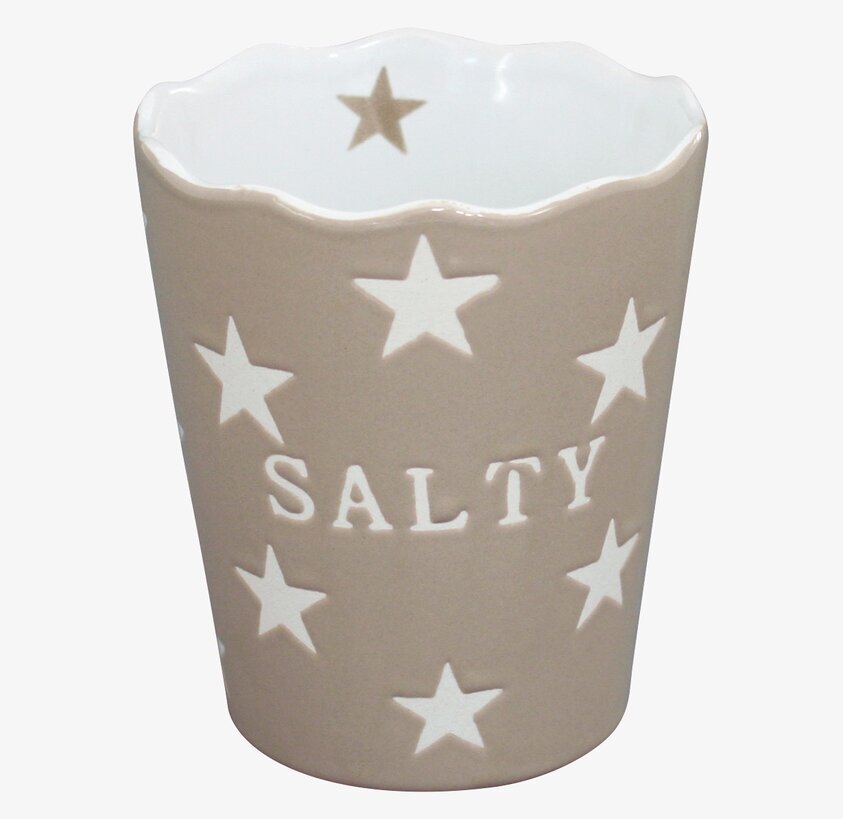 Happy Stars - Salty Beige från Krasilnikoff med stjärnmönster