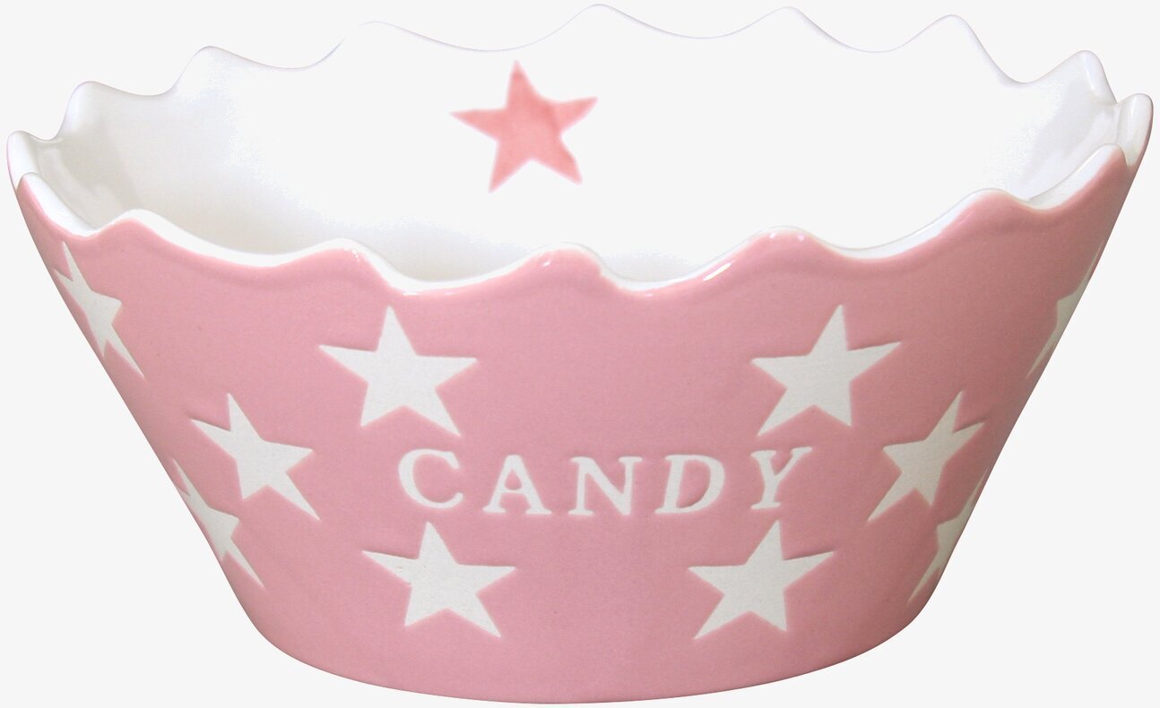 Happy Stars - Candy Rosa skål från Krasilnikoff med stjärnor