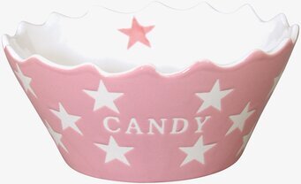 Happy Stars - Candy Rosa skål från Krasilnikoff med stjärnor