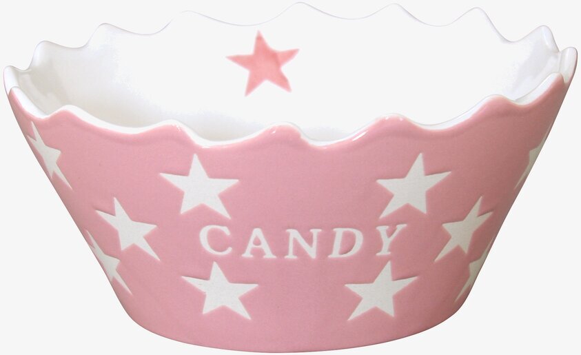 Happy Stars - Candy Rosa skål från Krasilnikoff med stjärnor