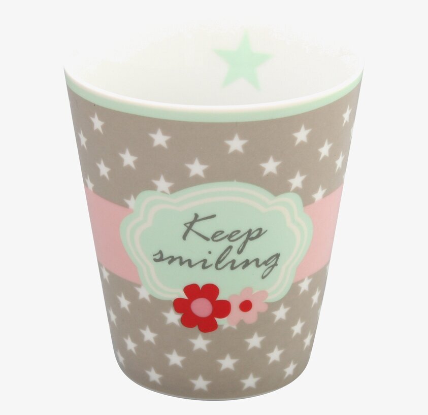 Happy Mugs - Keep Smiling från Krasilnikoff med stjärnmönster