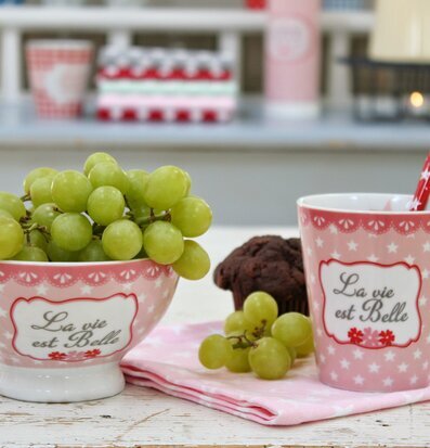 Krasilnikoff Happy Mugs - La Vie Est Belle, skål och mugg