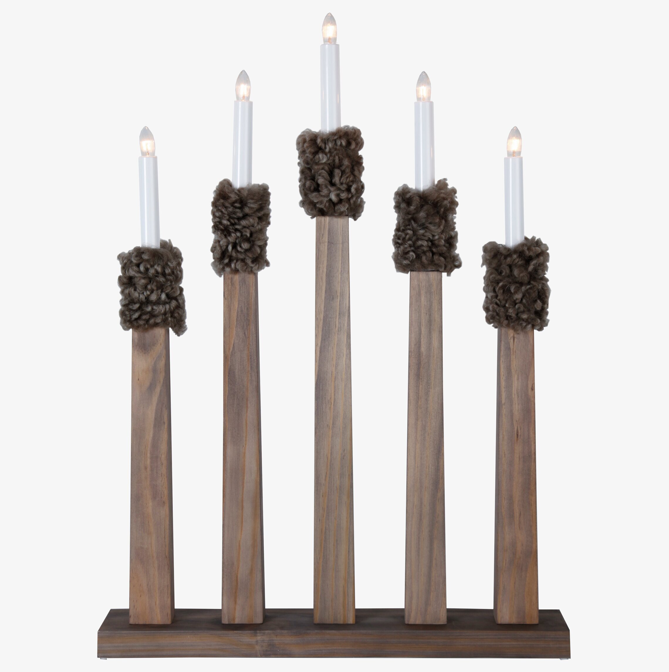 Ljusstake Ullrik 5 L från Star Trading i naturmaterial