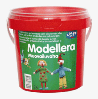 Modellera hink 0,5 kg från Color & Co med handtag och lock