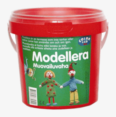 Modellera hink 0,5 kg från Color & Co med handtag och lock