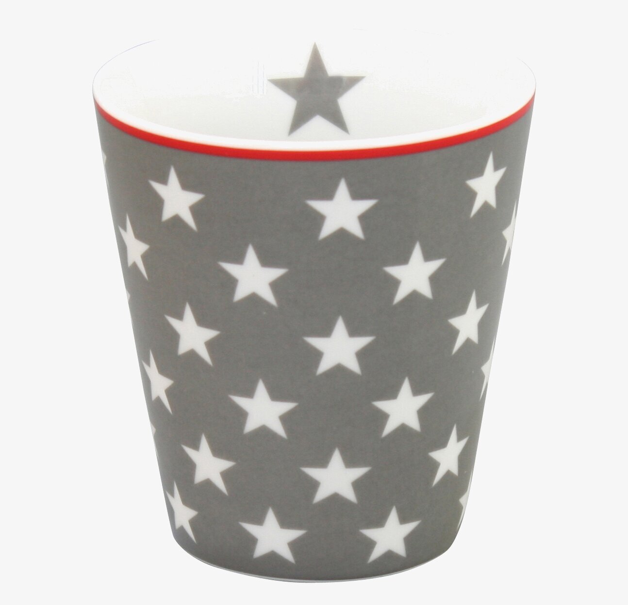Happy Mugs - Star Mörkgrå från Krasilnikoff med stjärnmönster