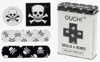 Skulls & Bones från Ouch! - stilig första hjälpen-metallask