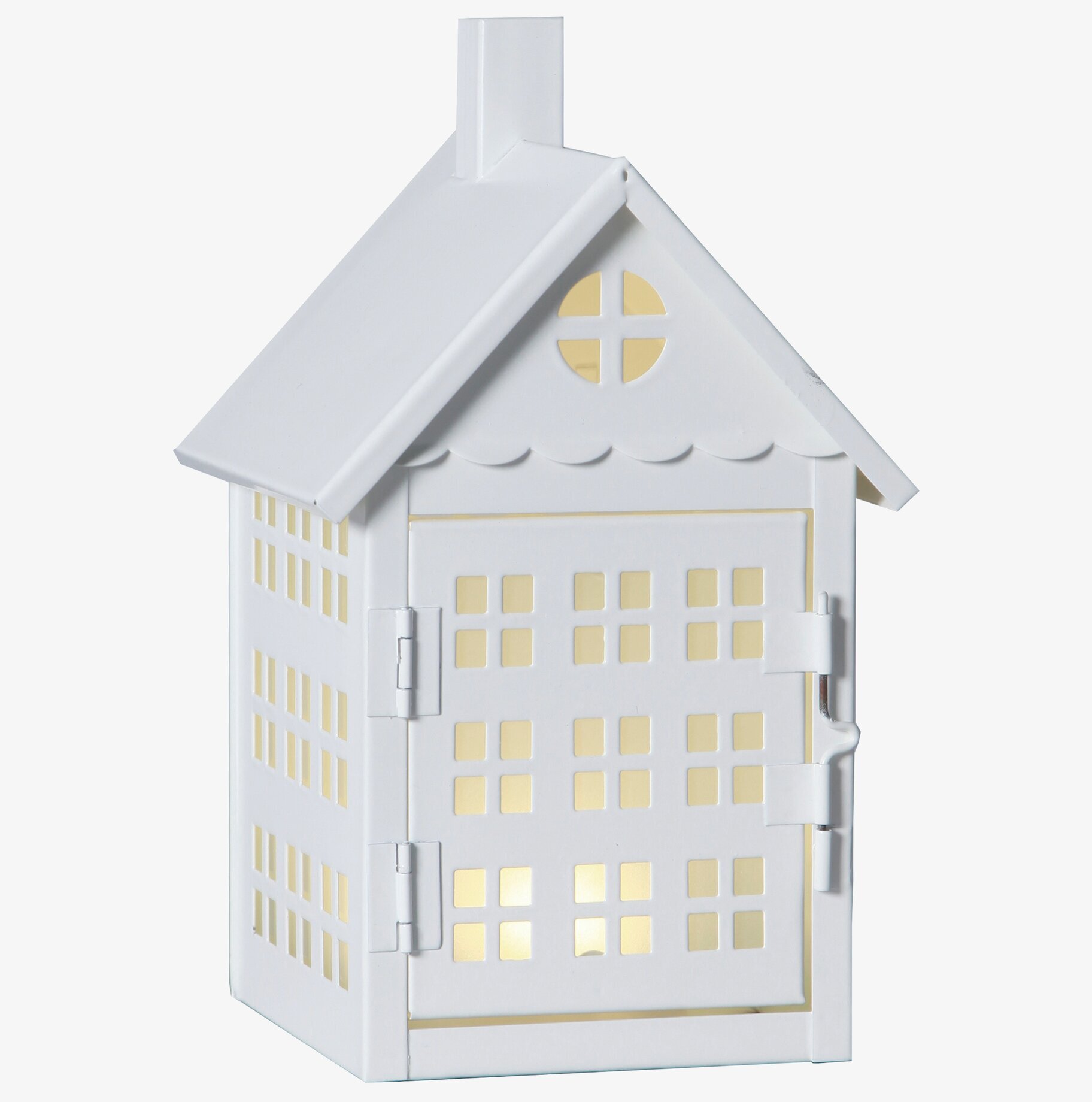 Metallhus Vit 22 cm från Star Trading mot vit bakgrund