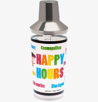 Drinkshaker Happy Hour från Derriére la porte, färgglad design