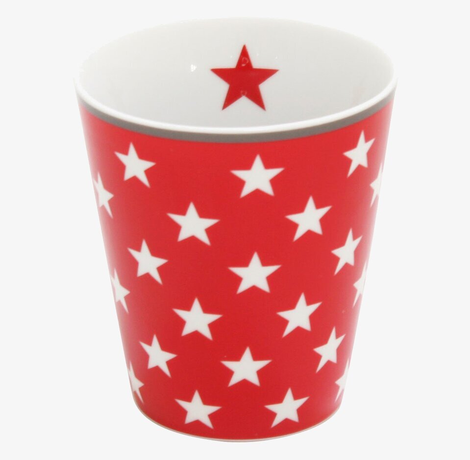 Happy Mugs - Star Röd från Krasilnikoff i vit miljö