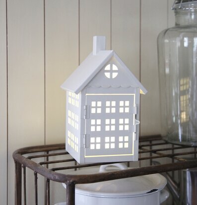 Metallhus Vit 22 cm från Star Trading på metallhållare